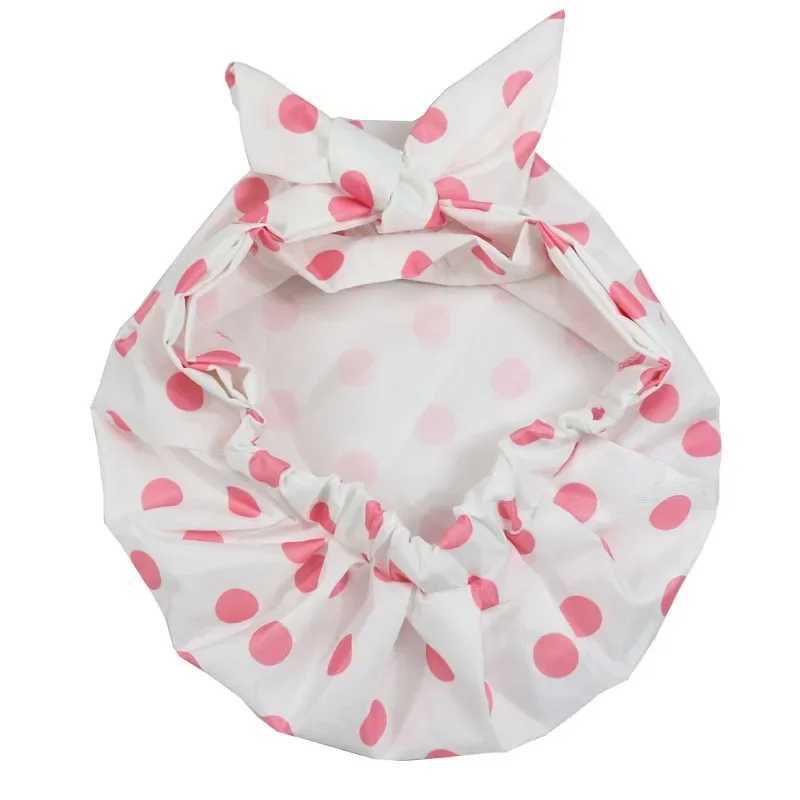 Waterproof Women Shower C Reusable Elastic Band Bath Hair Cover Salon Shower C Hat Bathroom AccoriesXJ241205