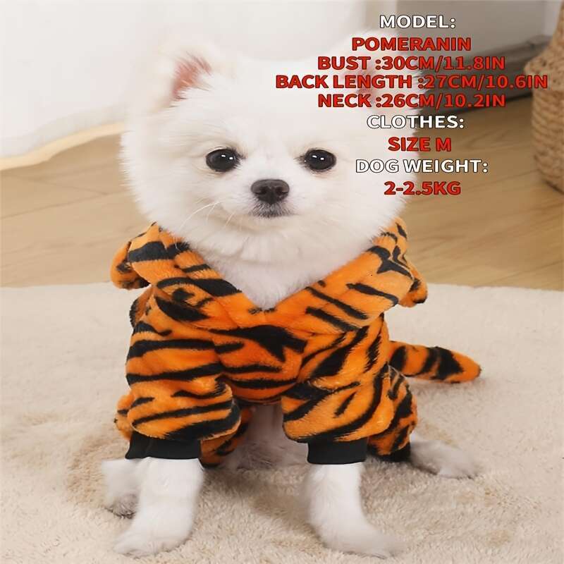 Small Medium Warm Cute Pet Hoodie Dogs and Cats - Perfect for Winter