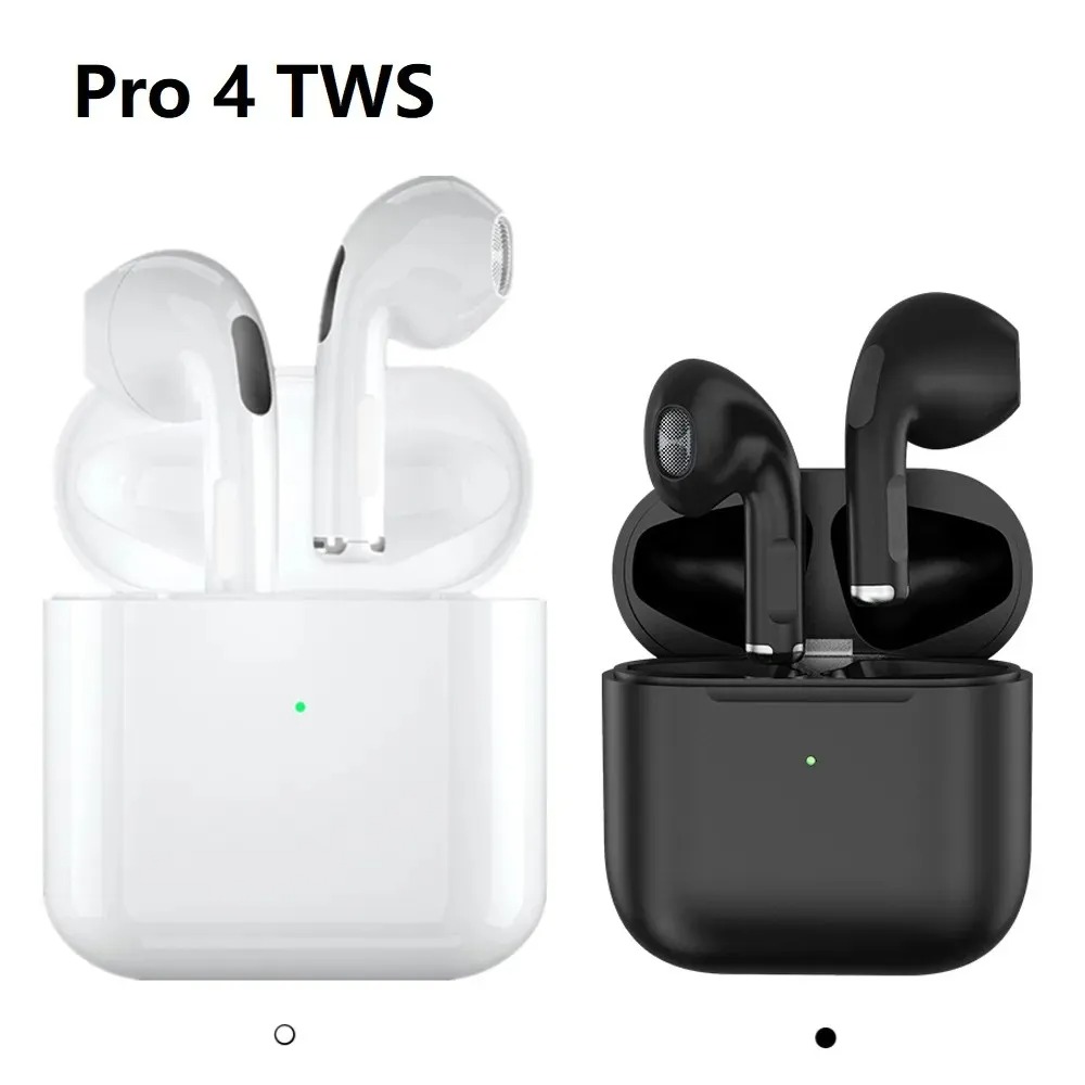 Pro 4 TWS wireless earphones earphone bluetooth headphone earbud headphones -compatible 5.0 Waterproof Headset with Mic for Xiaomi iPhone Pro4 Earbuds