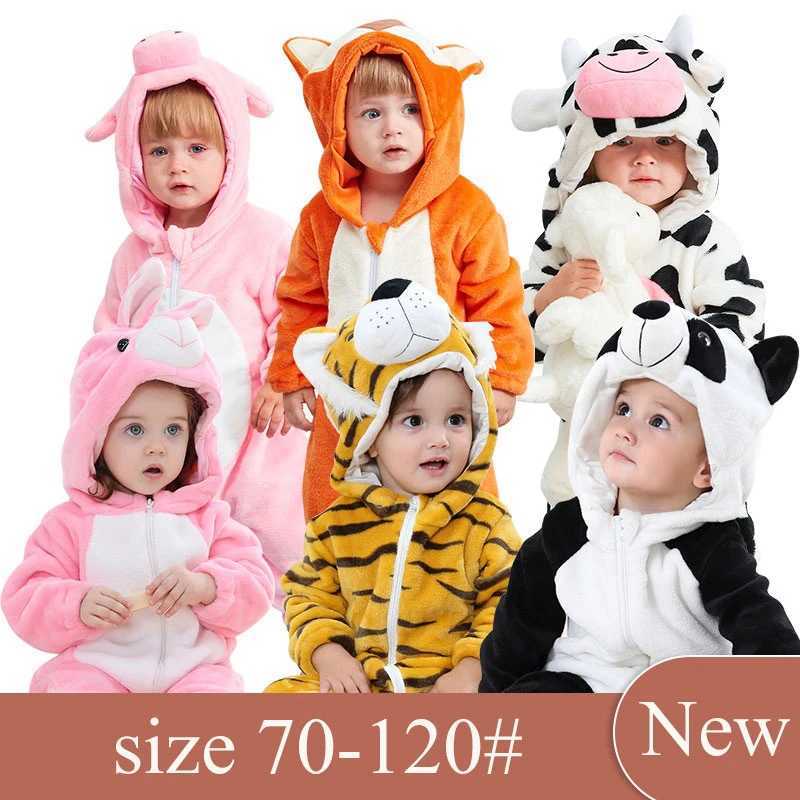 Pajamas 0-4T Baby Romper Boys Girs Jumpsuit Infant Bebe Girls Christams Clothes Toddler Cute Animal Costumes Dropshipping H241205