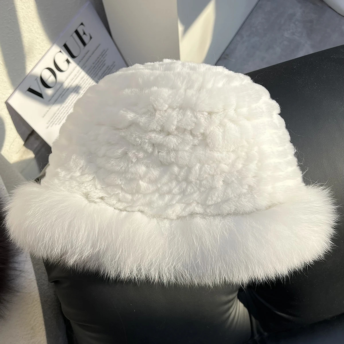 Womens Winter True Rex Rabbit Fur Bomber Hat Womens Winter True Fox Fur Hat Beanies Warm Soft Fluffy Natural Fur Hat 241205