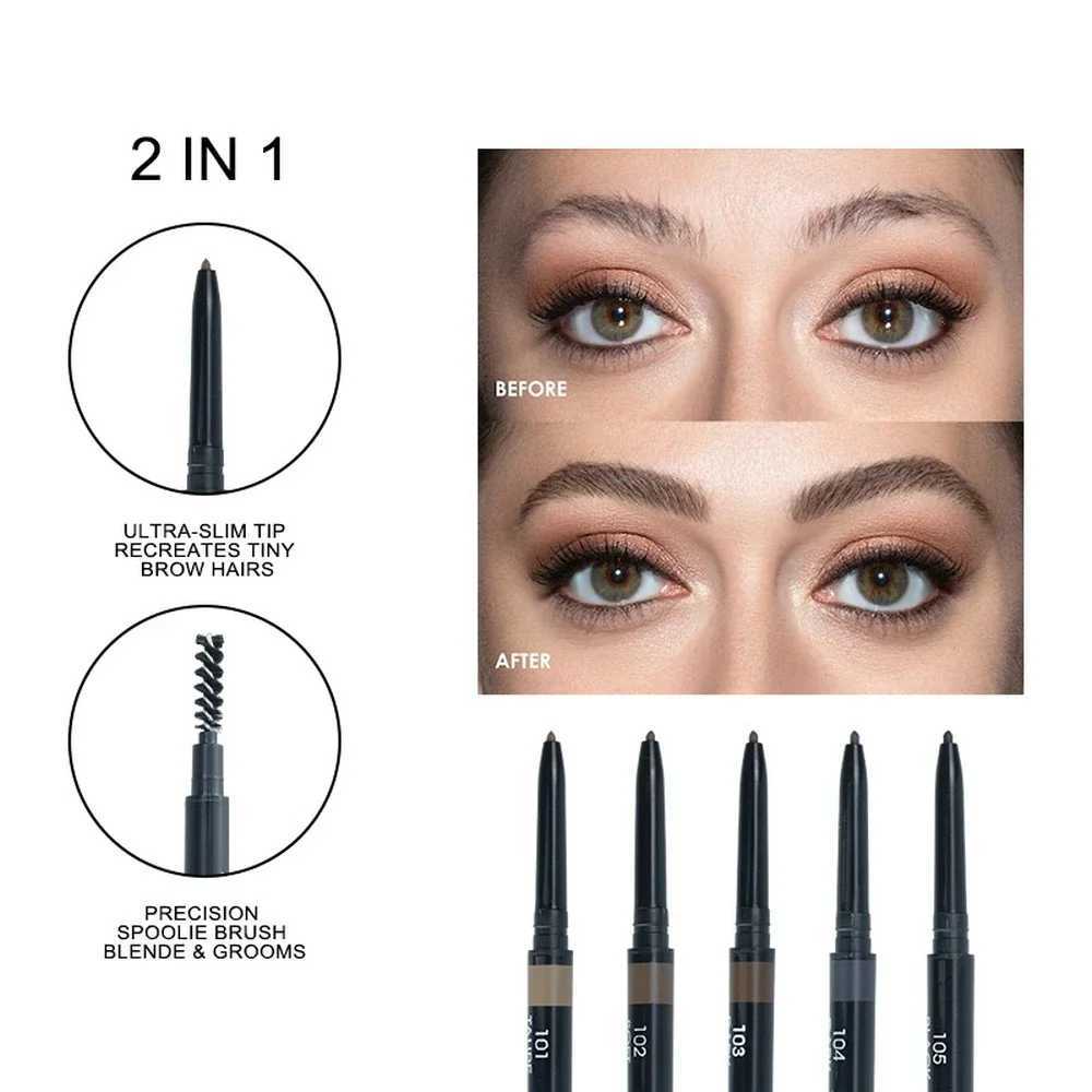 Waterproof eyeliner pencil with eyeliner brush multi-purpose Korean cosmetics suitable for women smooth eyeliner pencil makeup W241205