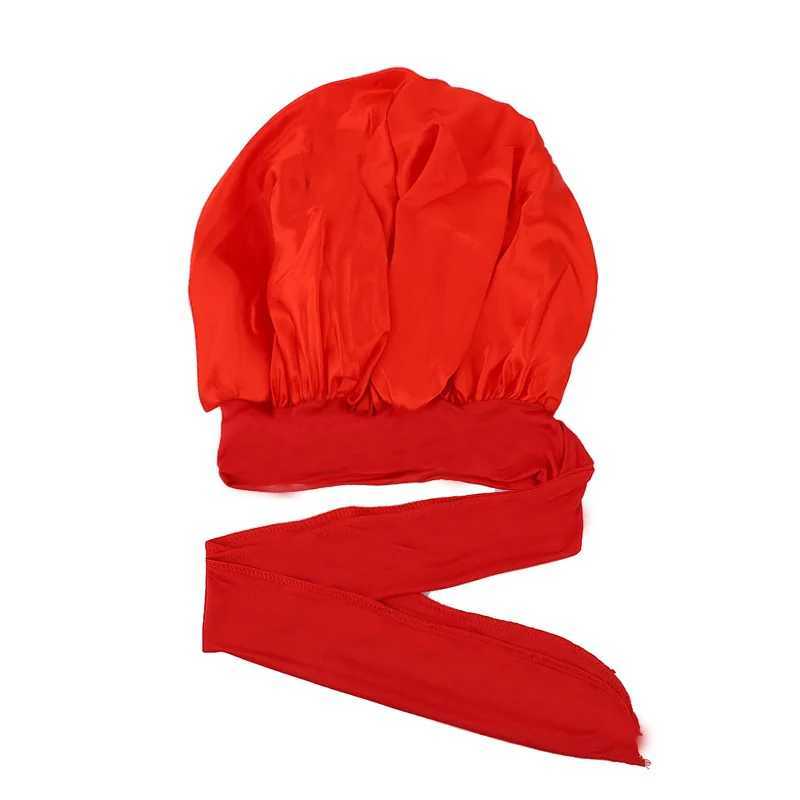 Satin Bonnets Night Sleeping C Large Elastic Wide Soft Band Colorful Silk Hat for Curly Hair Care Beauty Makeup for WomenXJ241205