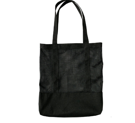 Spring and summer new Korean mesh handbag shopping bag hollowed out beach bag canvas single shoulder women's bag #11