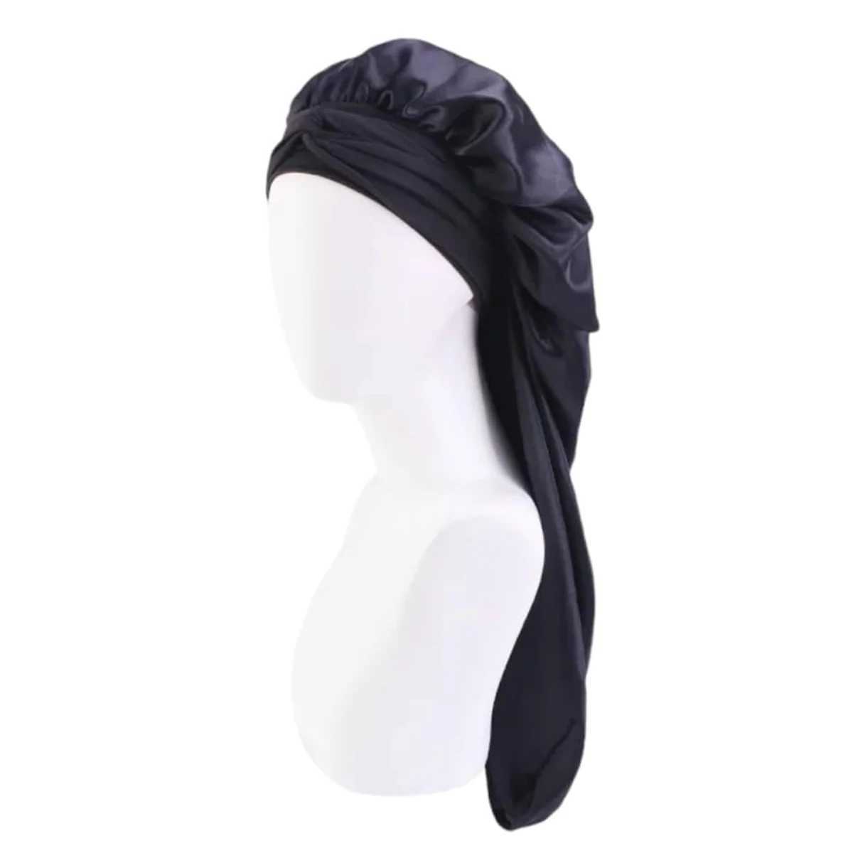 Lastic Wide Edge Satin Bonnet Long Hair Hat Sleeping Hats Wr Night C Hair Care Bonnet For Women Men Unisex CXJ241205