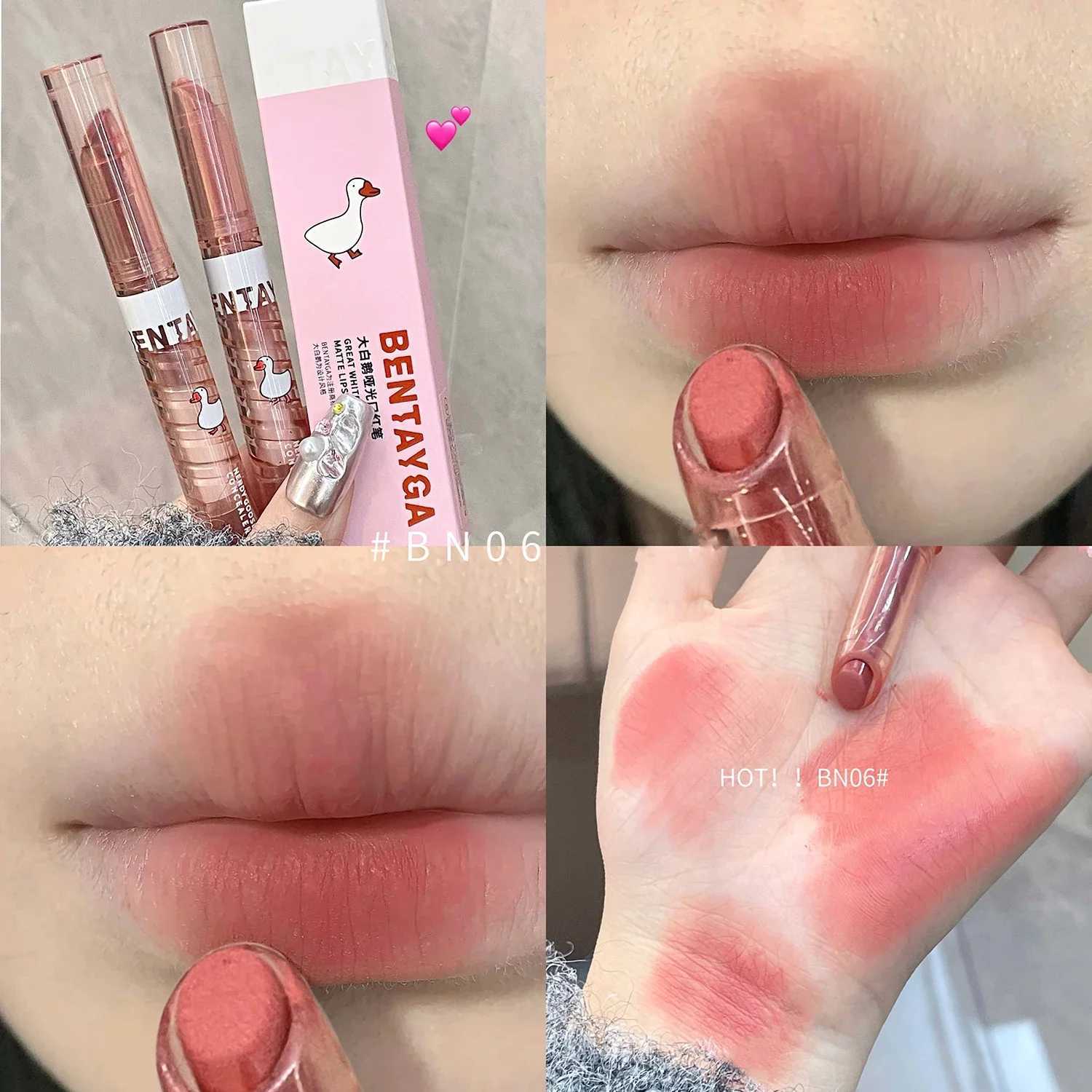 Smoothing Lipstick Pencil Nude Red Matte Solid Lip Gloss Highly Pigmented Lip Pen Longwear Lip Tinted Balm Cream CosmeticXJ241205