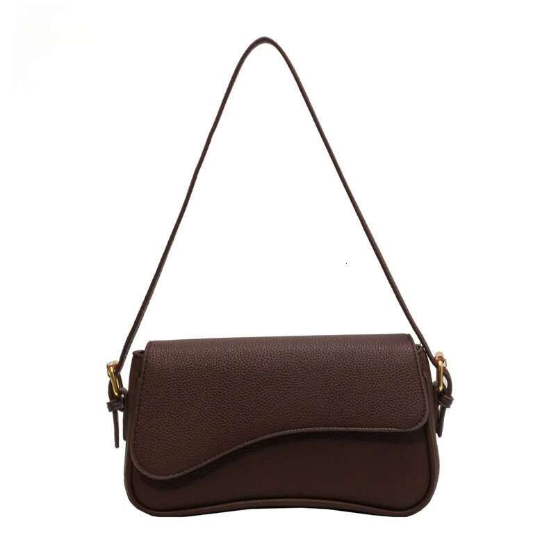 The New Fashion Texture Lychee Grain Small Square Simple Commuting Everything Single Shoulder Crossbody Bag