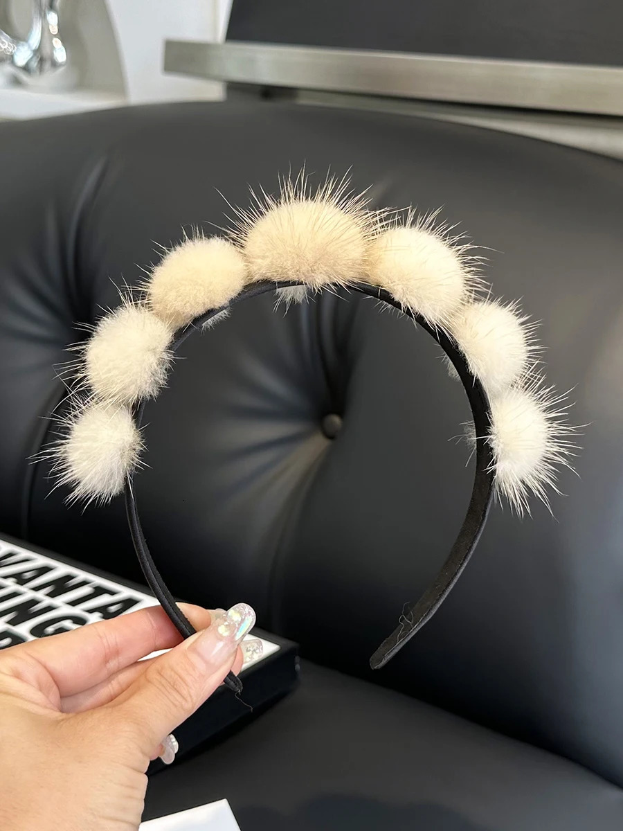 100% genuine mink headband for women luxurious winter high-quality genuine fur headband for women fashionable headband for women fur gifts are selling