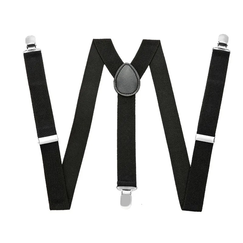 Men Suspenders High Elastic Adjustable 3 Strong Clips Suspender Heavy Duty W Trousers Braces Pants Holder Wedding Wear y241122