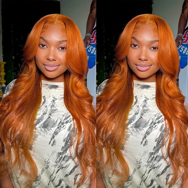 Piano Brown Highlight Wig Look Like Human Hair Body Wave 13x4 Lace Frontal Glueless Wigs For Women Preplucked 36 Inch Black Transparent Synthetic Hair