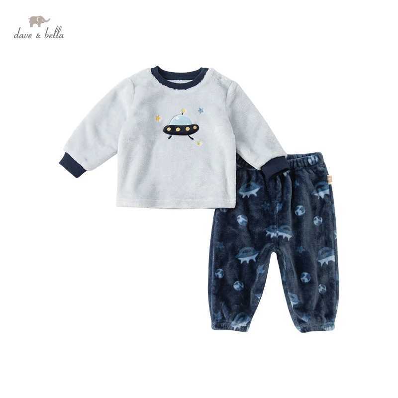 Pajamas DBX18957 dave bella winter baby boys fashion cartoon pajamas newborn baby boy underwear casual sleepwear 2 pcs suit H241205