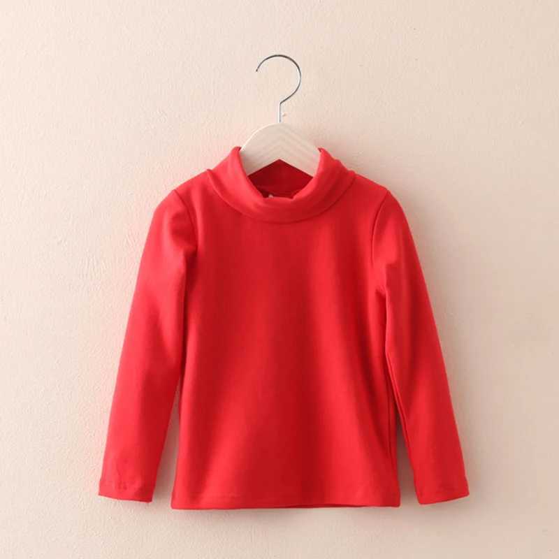 Turtleneck Baby Girl Sweater 4-12 Year Old Childrens Top Casual Cotton Autumn Clothing Childrens Clothing W241205