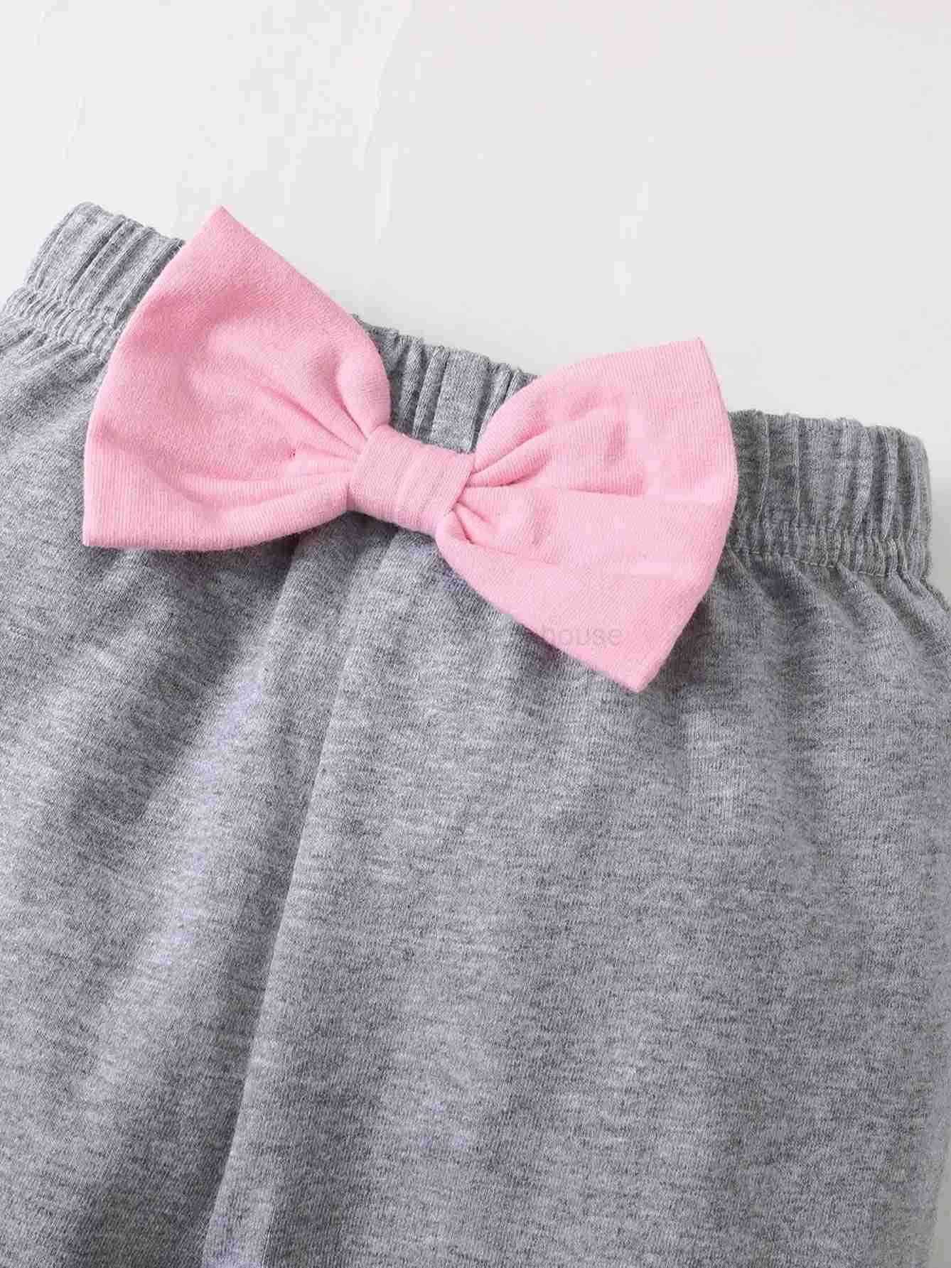 0-2 Year Old Newborn Baby Girl Spring and Autumn Round Neck Long sleeved Dress with Solid Color Pants Fashion SetXJ241205