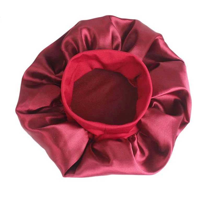 1pc Silk Head Wr Shower C Adjust Solid Satin Bonnet Hair Styling C Long Hair Care Women Night Sleep Hat Hair Styling ToolsXJ241205