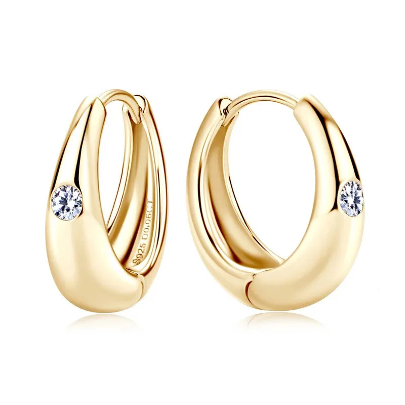 100% 925 sterling silver genuine 0.06ct earrings suitable for womens sparkling wedding parties and exquisite jewelry gifts 241205