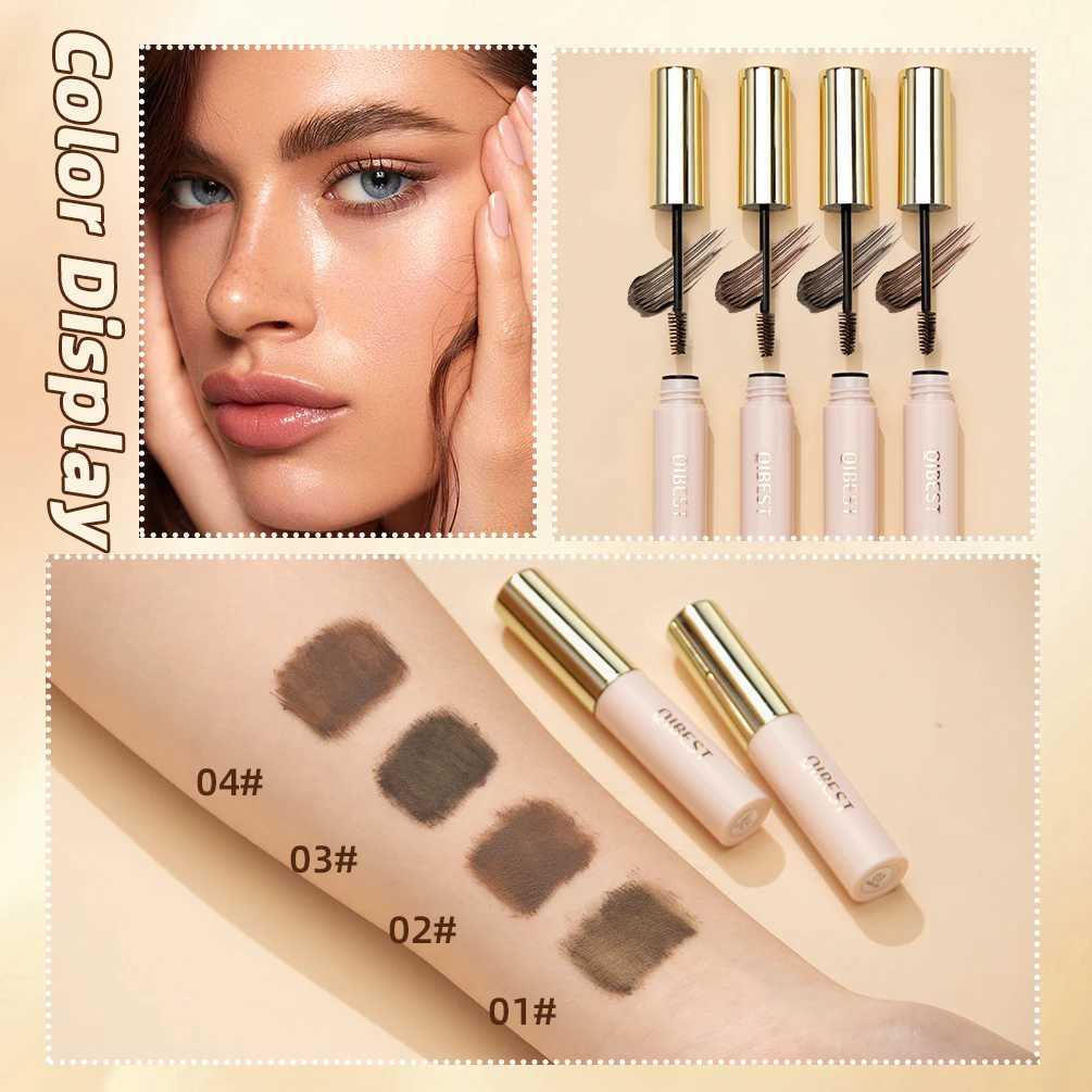 QIBEST 2023 liquid eyebrow gel enhancer waterproof eyebrow cream pigment tattoo pigment durable waterproof dye eye makeupW241205
