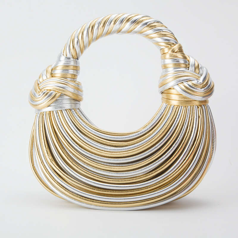 Evening Bags Purses For Women Golden Noodle Knot Design Dinner Wedding Party Clutch Bag High Quality Handbags Trendy