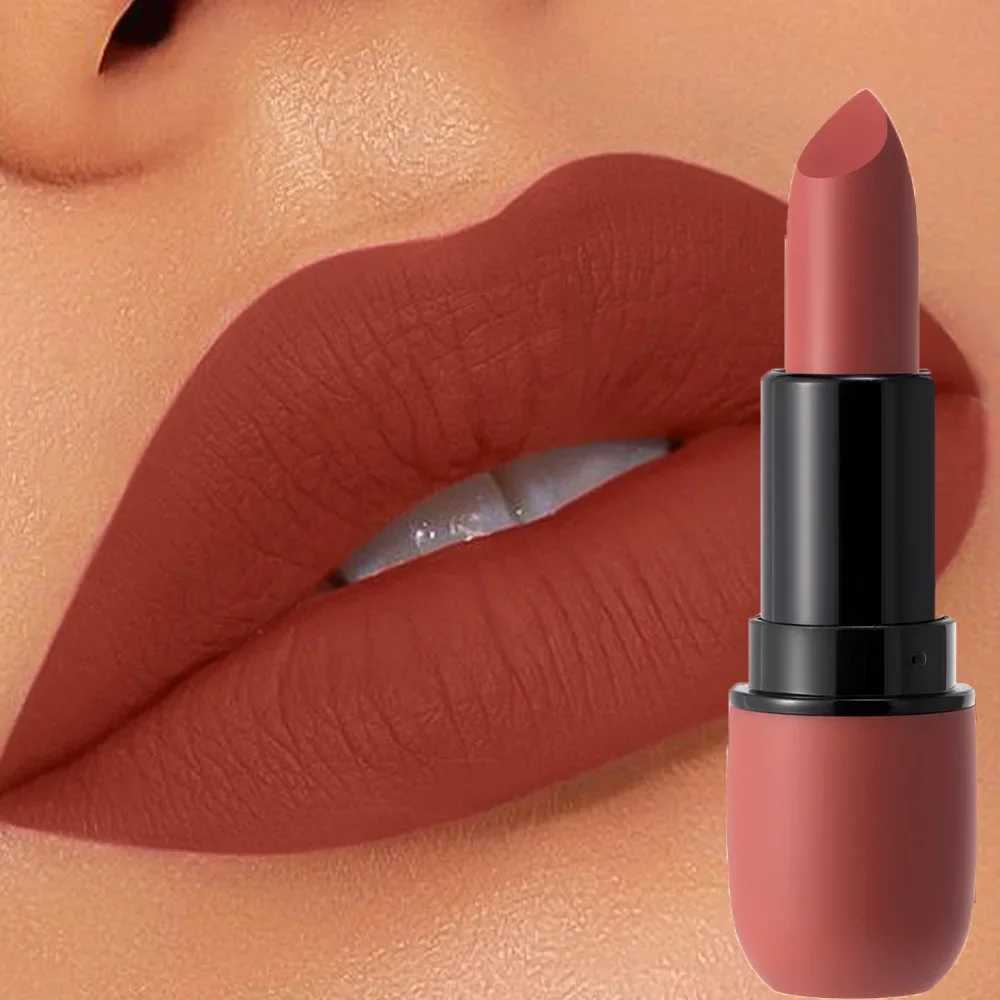 Nude Matte Lipstick Waterproof Long Lasting Non-stick Cup Lip Stick Not Fading Sexy Red Brown Velvet Lipsticks Makeup CosmeticsXJ241205