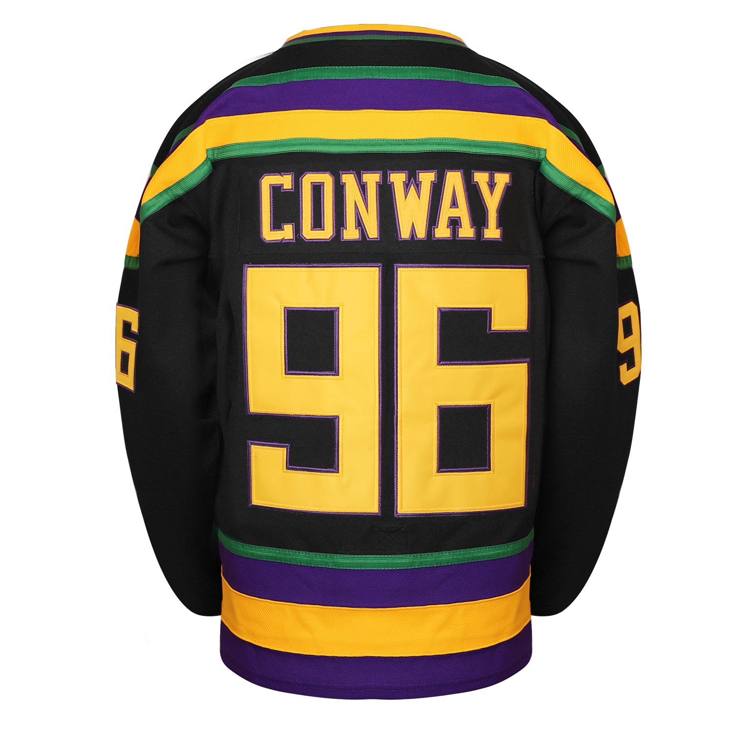 Adam Banks 99 Mighty 66 BOMBAY 96 CONWAY Duc ks Movie Hockey Jersey White Green White Orange Jerseys