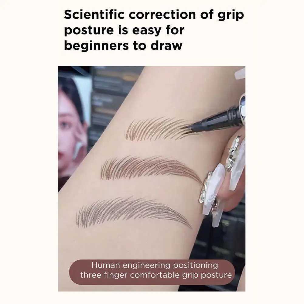 Micro Fork Tip Eyebrow Pen Long lasting Waterproof Brows Pencil for Women Pen Micro blading Eyebrow Pencil 2 Fork Tip W241205