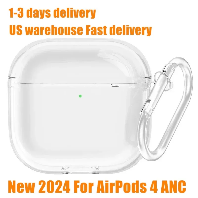 For airpods max air pro 2 3 4 2nd generation Headband Headphone Accessories Transparent Solid Silicone Waterproof Protective case airpod Maxs Headphones cover Case