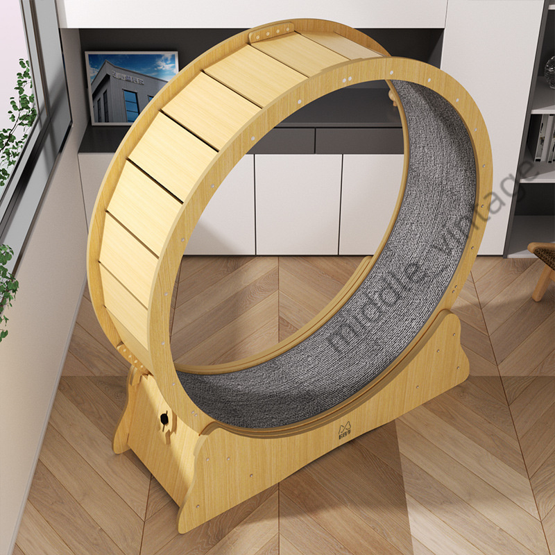 Fashion Pet Toys Pet Dog And Treadmill Loop Plush Pad Fitness Roller Silent Sports Running Wheel Furniture High Fiber Board Cat Climbing Frame Toy