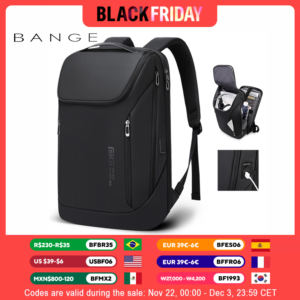 PT056,BANGE Anti Theft Waterproof Laptop Backpack 17 Computer Bag Travel Business Hiking Backpacks School Back Pack Mochila For Men