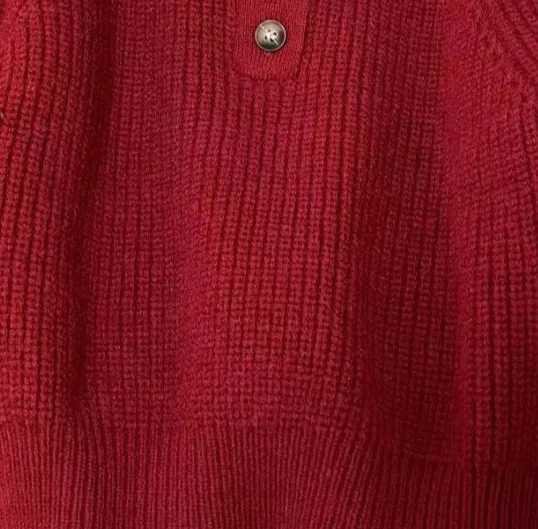 2024 Autumn Winter Sweater New Childrens Red Childrens 0-neck Korean Long sleeved Knitted Solid Color Top W241205