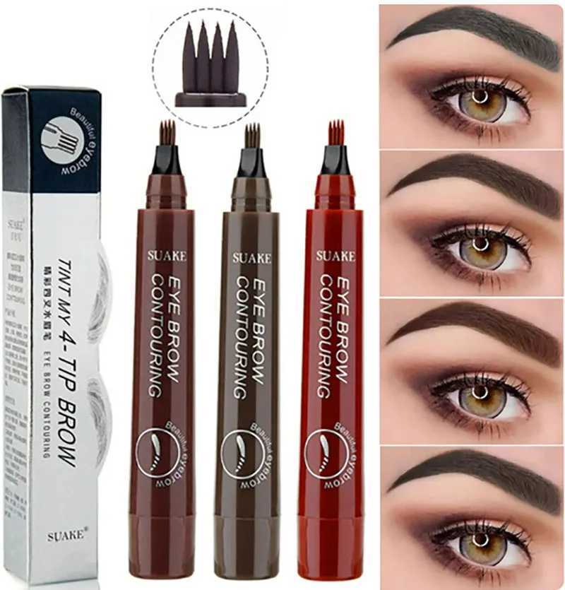 5-Color Bead Eyebrow Pen Waterproof Liquid Eyebrow Pen Durable Eyebrow Tattoo Pen 4-point Eyebrow Pen Cosmetics W241205