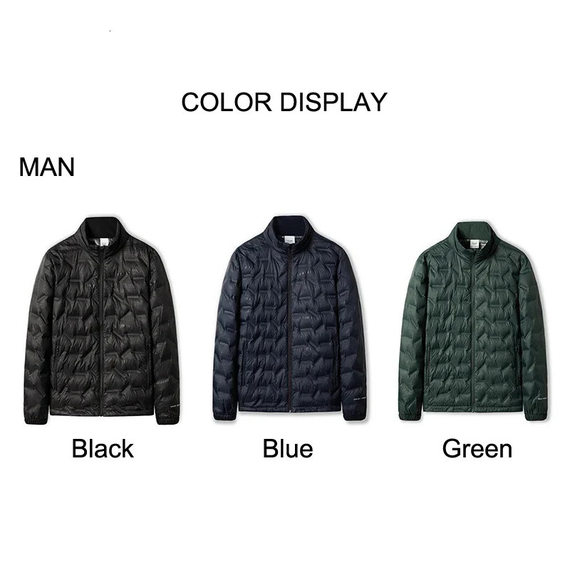 Mens winter jacket climbing clothing hiking sportswear 80% white duck down jacket warm camping and hiking trip 241202
