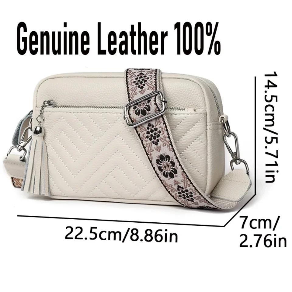 Genuine Leather 100% Shoulder Bag for Women y ner Handbag Purse Trendy Travel Sling Cross Body Casual Messenger 241204