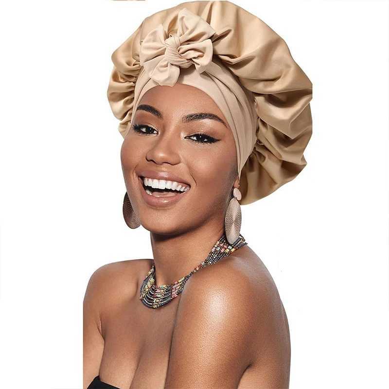 Bonnets Silk Satin Hat Hair Night Satin Bonnet Satin Hat To Sleep Bonnets for Women C Beanie Curly Braid Hair DM04XJ241205