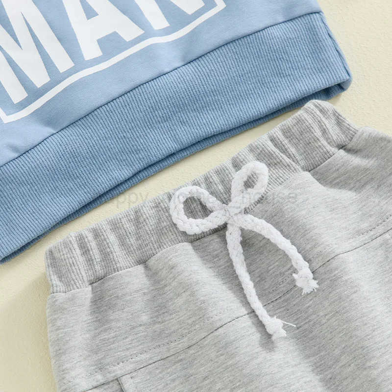 Baby Boy Pant Sets Fall Clothes Letter Print Long Sleeve Sweatshirt and Elastic Pants 2 Piece Outfits for ToddlerXJ241205