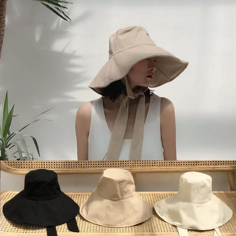 Wide Brim UPF 50Sun Hat Womens Folding UV Protection Bucket Hat Sunscreen Cotton Beach Versatile Hat Fishermans Cat 241205