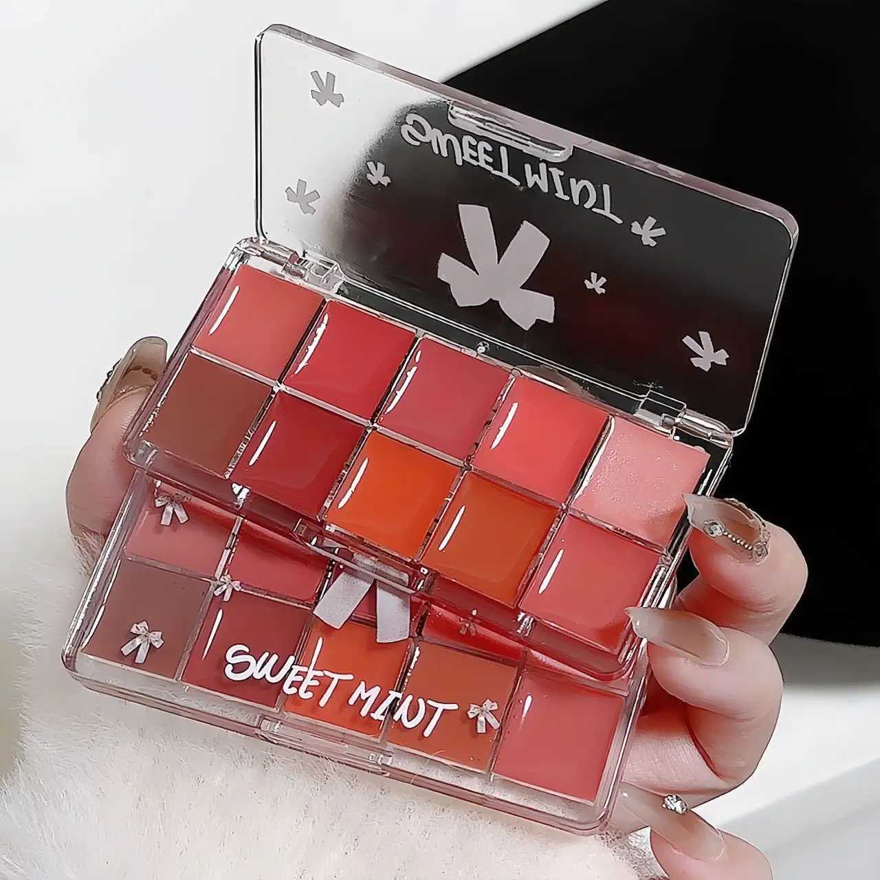 Real 10-Color Lip Palette Lip Gloss and Lipstick Glossy Moisturizing Pigmented Multifunctional Original CosmeticsXJ241205