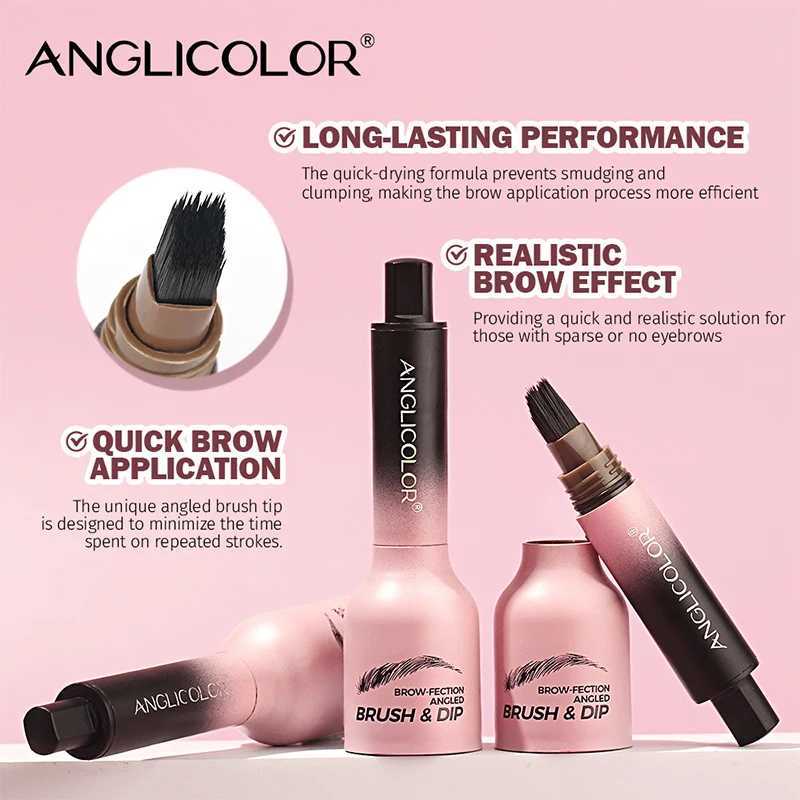 3D Wild Eyebrow Pencil Square Corner Brush Velvet Eyebrow Dye Cream Hair Thread Anti fouling Multi functional Eyebrow Coloring Pen W241205