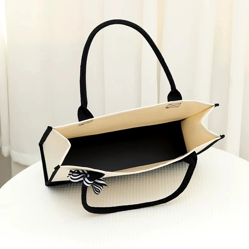 26 Christmas letter handbag fashionable canvas bag portable beach shoulder shopping leisure large capacity 241204