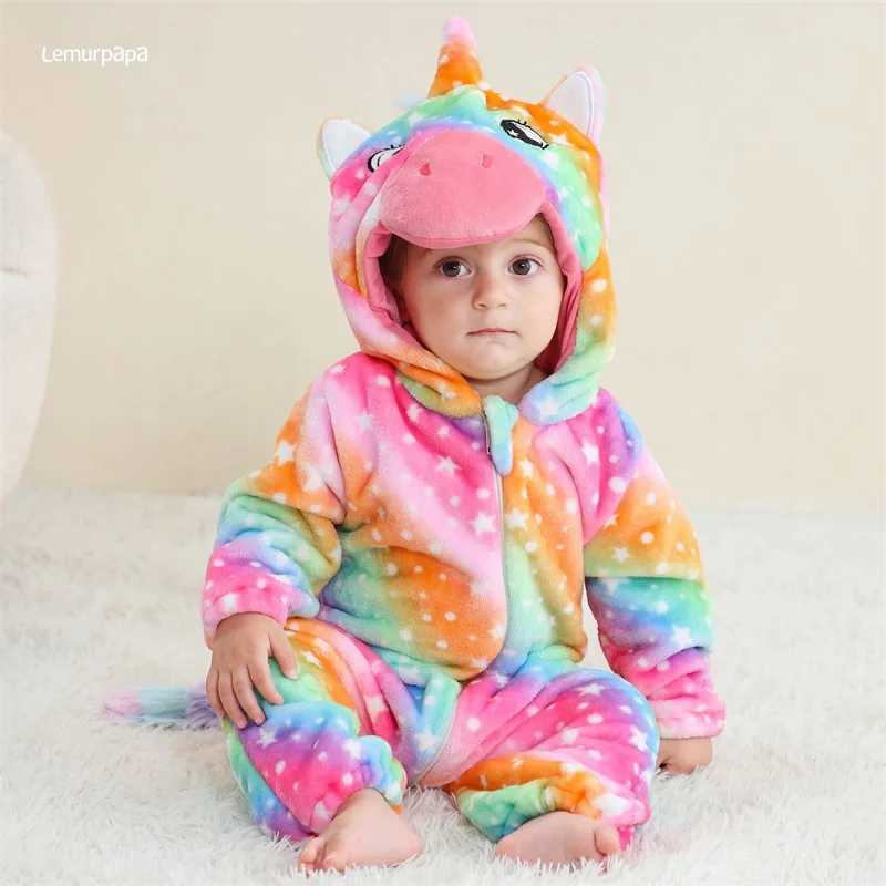 Pajamas s Romper Baby Boy Girls Pajama Toddlers Winter Outfit Halloween Animal Suit Onesie Festival Party Bebe Clothes Kigurumis H241205XWJB