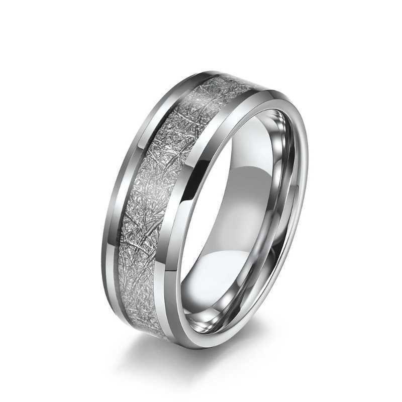 Fashion mens silver ring groove multi sided ring mens engagement ring anniversary gift wholesale W241205
