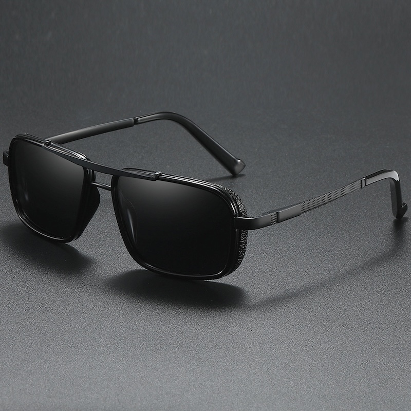 Pilot Polarized Sunglasses Men Polaroid Stainless Steel Metal Italian Brand Design Oversized Golden Steampunk Driving Fishing Fashion Classic Cool S21