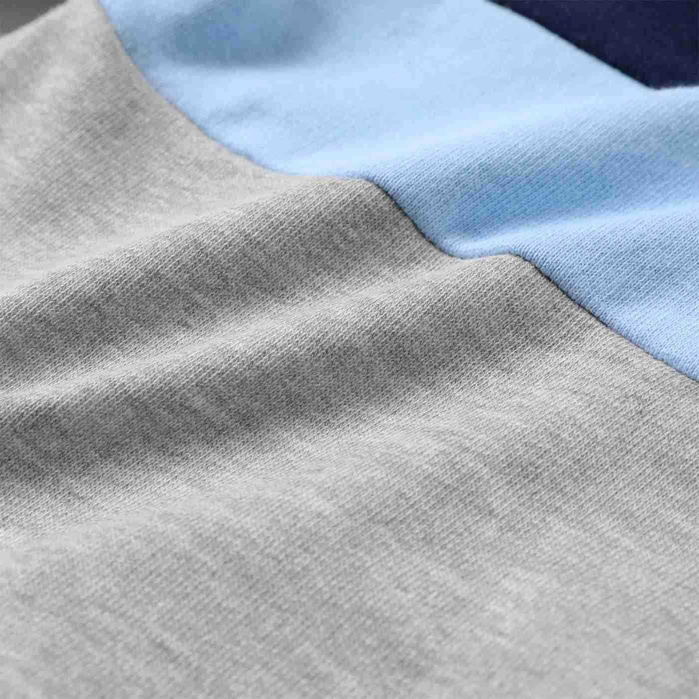 2pcs Baby Boy/Girl Long-sleeve Colorblock Sweatshirt and Letter Print Sweatpants Set Soft and ComfortableXJ241205