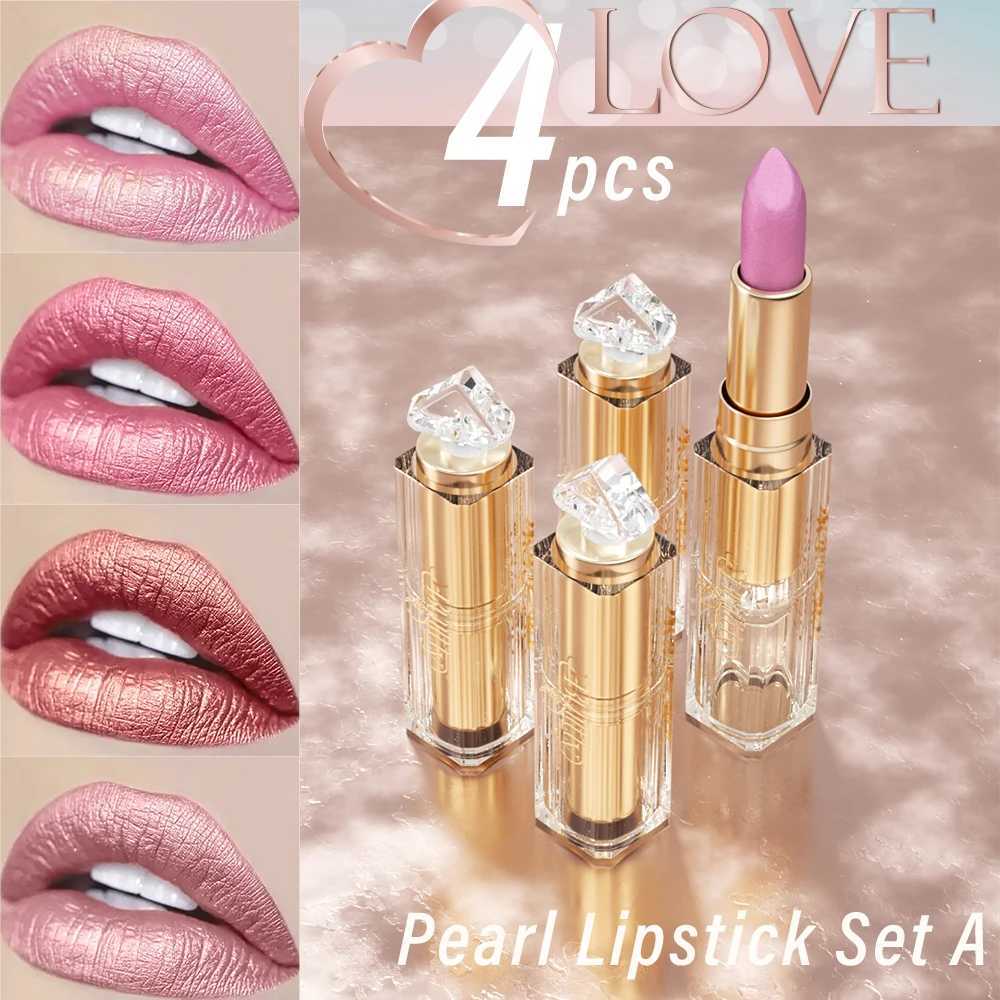 Glitter Lipstick Set Valentines Day Gifts Nude Moisturizer Lipstick Long Lasting Waterproof Lipstick Makeup Souvenir Gift SetXJ241205