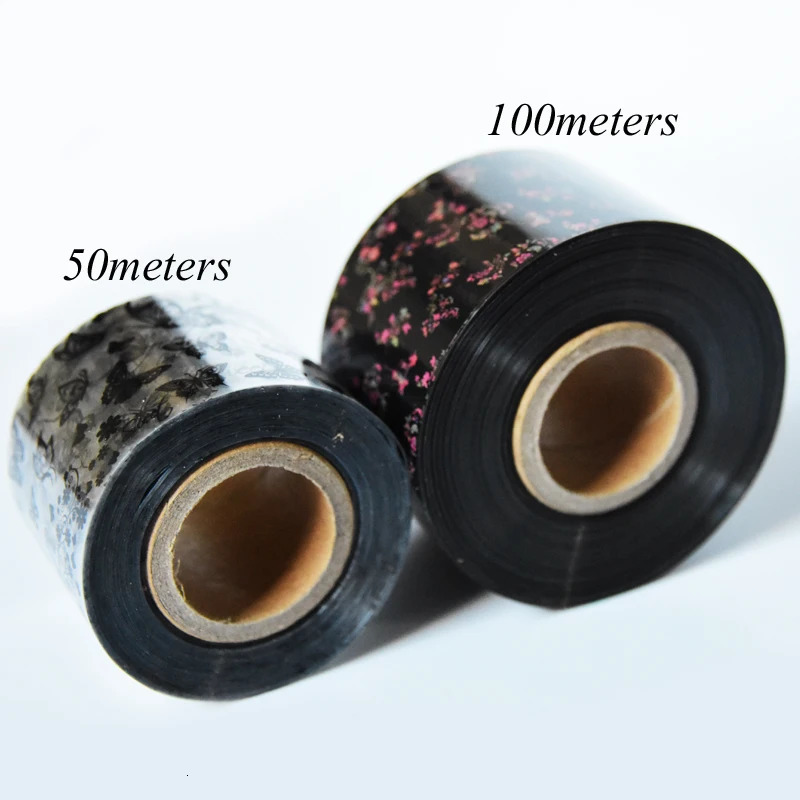 50M * 4cm/roll white snowflake nail transfer foil slider Christmas sticker stickers handmade winter Christmas nail art decoration 241205