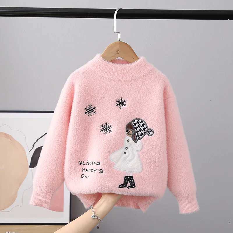 Girls sweater baby clothing soft and smooth material 3-11 years old autumn and winter new item sled childrens knitted sweater GY06101 W241205
