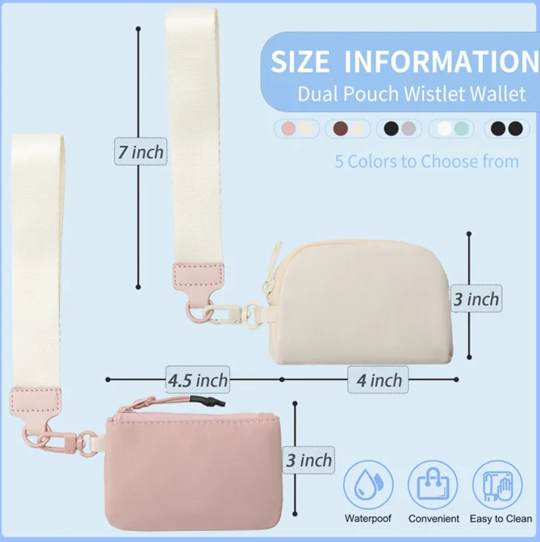 DHL 7A quality Bags Colours TOP Black Gold Yohain Bag 2025 Dual Pouch Mini Zip Around Wristlet Portable DHL 0509