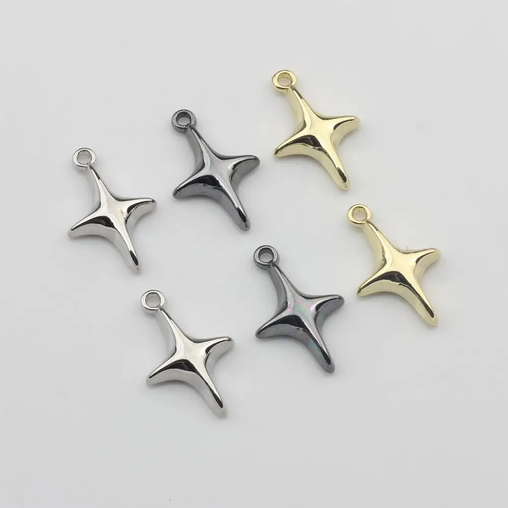 Zinc Alloy Mini Simple Star Charms Pendant 10pcslot For DIY Jewelry Making Finding Accessories 241122