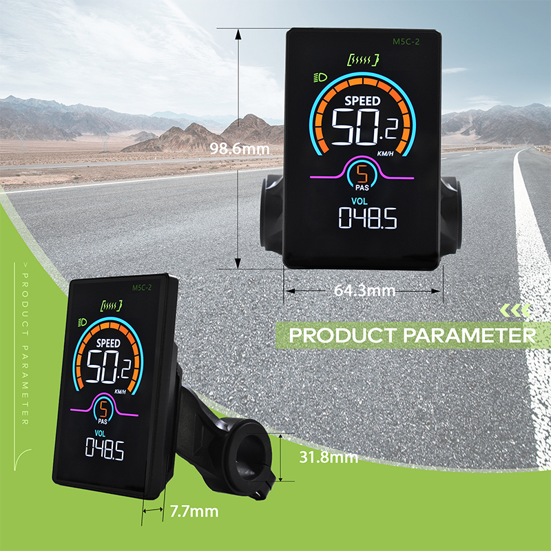E-bike & E-Scooter Ready M5C-2 Bike GPS Display Compact Cycling Computer with Real-Time Data Monitoring Capabilities