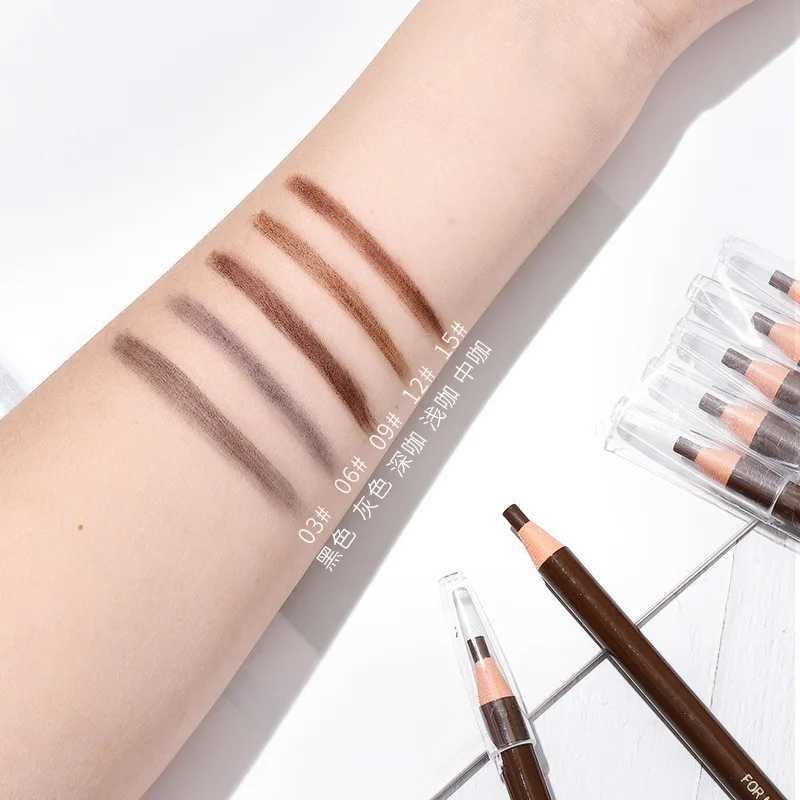 Durable professional pencil easy to use brown black waterproof cylindrical makeup wholesale trend 2024 W241205
