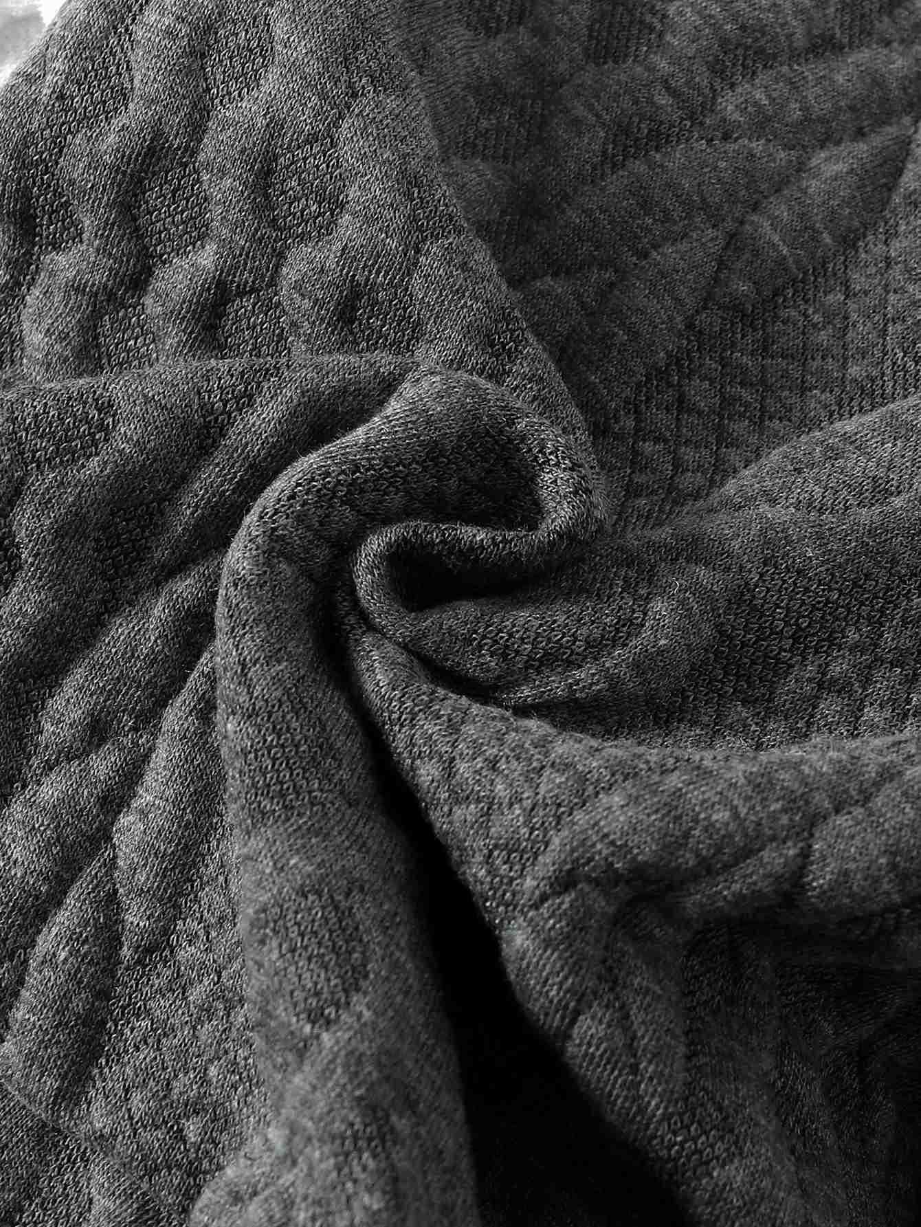 Boys Winter Home Casual Shoulder Buckle Long Sleeve Thick Silk Cotton White Black Grey Stitching Long Sleeve Boys Fashion SetXJ241205