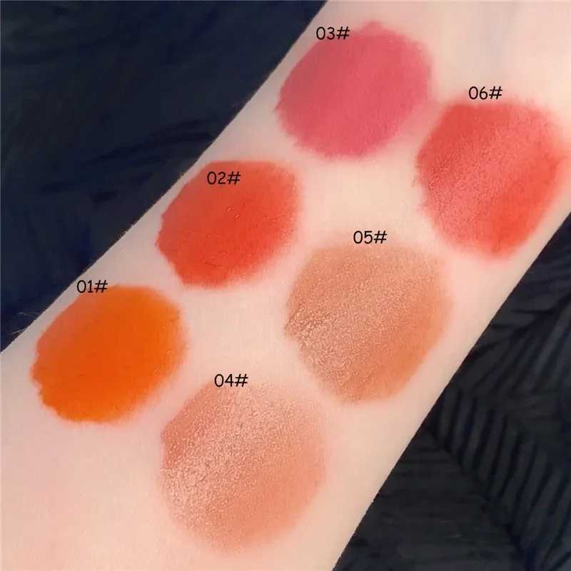 Velvet Lip Glaze Matte Lip Gloss 6 Colors Lip Mud Non-stick Cup Long Lasting Not Easy To Fade Cartoon Lipstick Makeup CosmeticsXJ241205